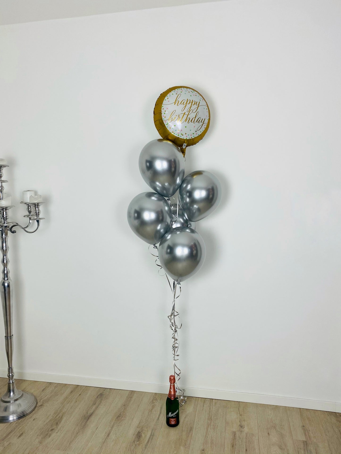 Happy Birthday Ballon + Sekt