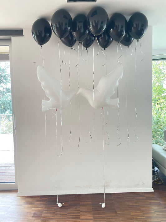 Flugaktion Helium Latex Ballon mit Tauben